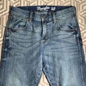 Wrangler Retro Slim Boot Mens 29 Blue Jeans Medium Wash Denim Cowboy Americana